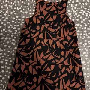 A New Day Black and Brown Geometric Dress